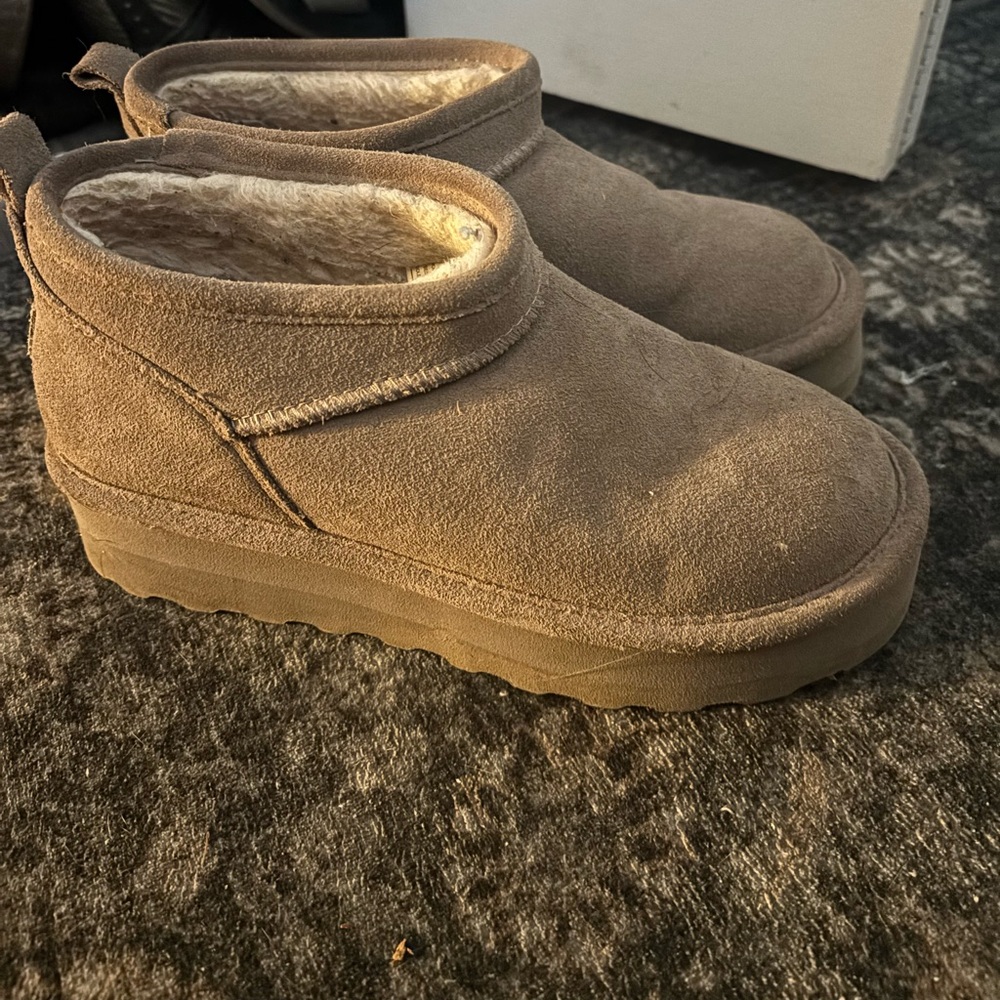 BearPaw Grey Platform Shoes